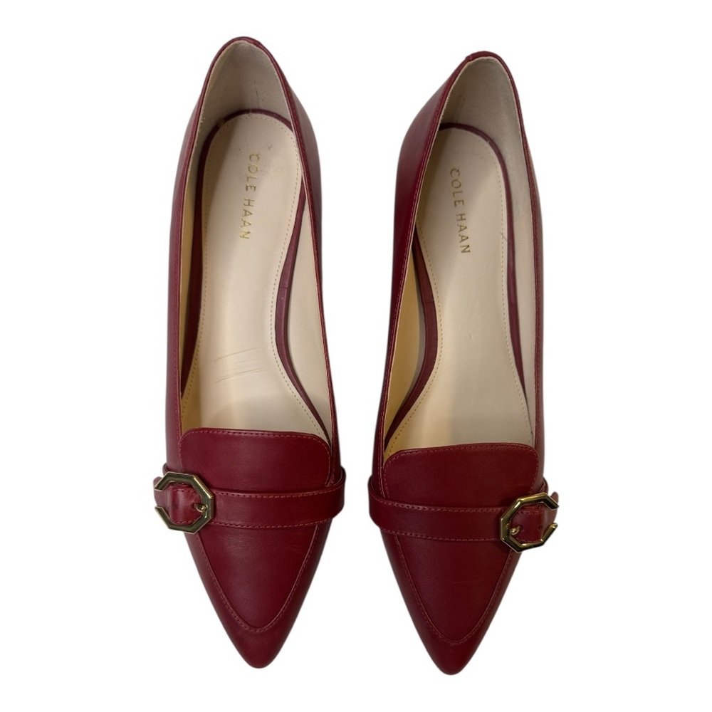 Cole Haan Leela Skimmer Red Leather Flat Size 8B - Picture 5 of 15